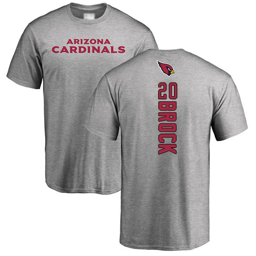 Arizona Cardinals Men Ash Tramaine Brock Backer NFL Football #20 T Shirt->nfl t-shirts->Sports Accessory